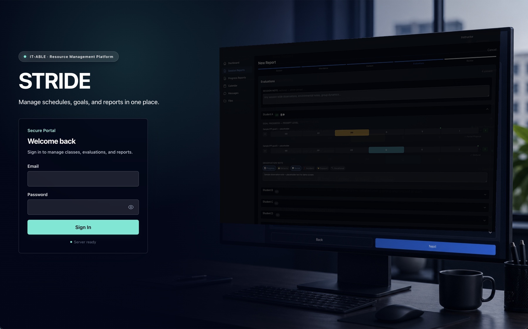 STRIDE — vendor workspace, in development.